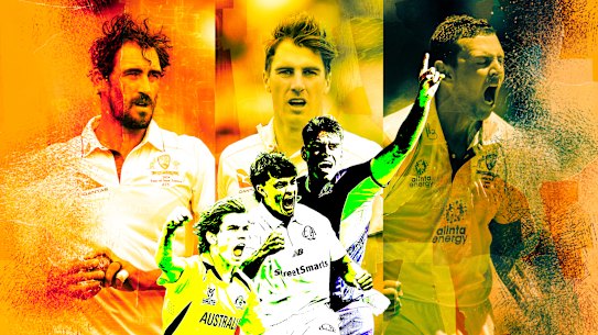 Australia’s production line of fast bowlers graphic