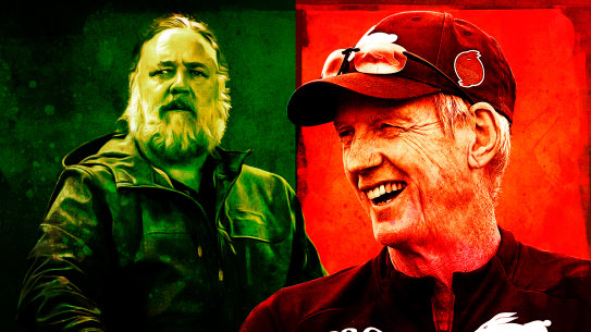 Russell Crowe and Wayne Bennett