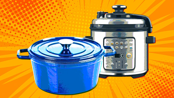 A casserole pot and a slow cooker go head-to-head.