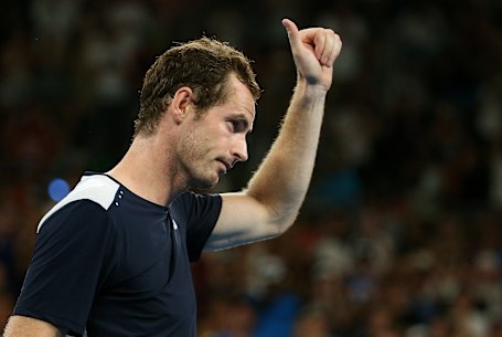 Thanks for the memories: Andy Murray acknowledges the crowd after his defeat on Monday night.