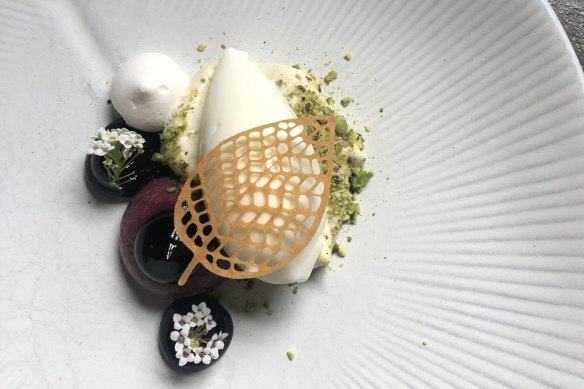 Local cherries and coconut sorbet.