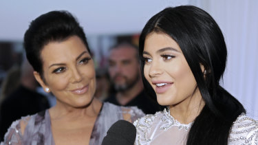 Kylie Jenner with her mother and momager, Kris Jenner.