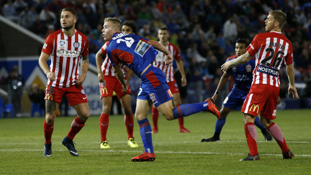 McGree sees his shot into the net.