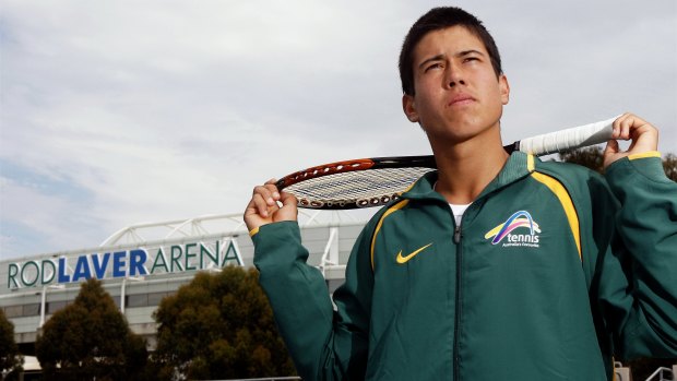 Flashback: Jason Kubler ahead of his first Australian Open in 2010, aged 16.