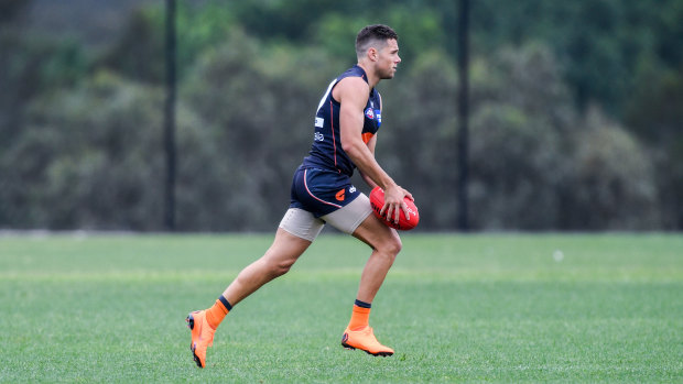 Waiting game: Josh Kelly, here training last month, is still battling to be fully fit.