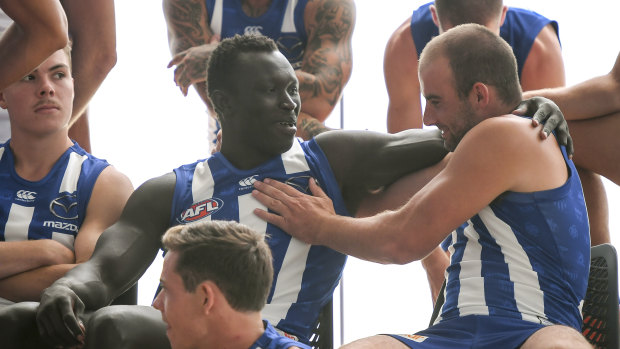 Second chance: Majak Daw has been back in training with North Melbourne.