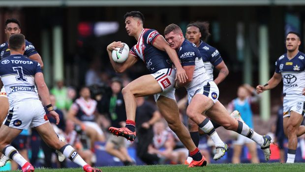 Roosters winger Joseph Suaalii.