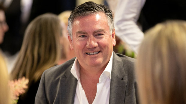 Collingwood president Eddie McGuire fielded questions from staff and players after the screening of The Final Quarter.