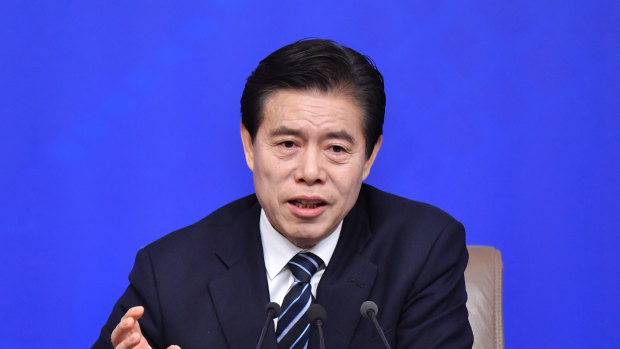 Chinese Minister of Commerce Zhong Shan 