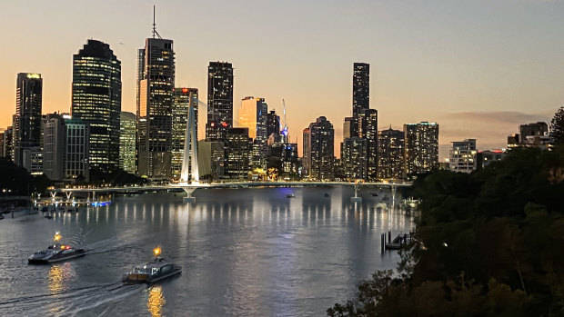 The proposed green bridge between the Brisbane CBD and Kangaroo Point. 