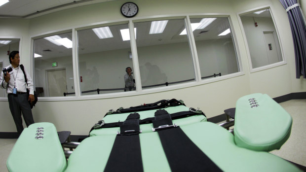 The interior of San Quentin State Prison's lethal injection facility, which is to be closed.