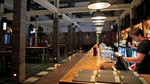 The bar at the Melbourne Public where a chef was burnt.