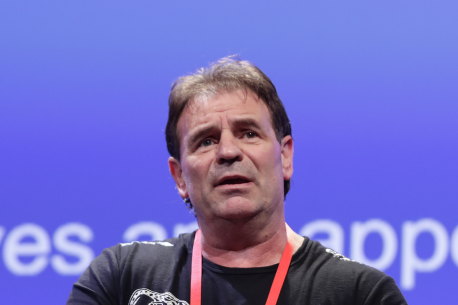 Former CFMEU secretary John Setka at the Labor national conference in Adelaide in 2018.