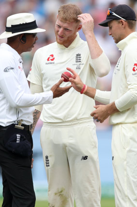 Head scratcher: Ben Stokes and Root check the shape of the ball. But it's the shape of their team's psychology that most concerns Michael Vaughan.
