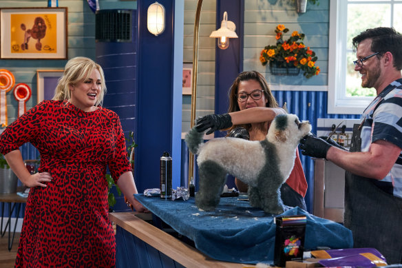 Heavy on the puns: Rebel Wilson as host of Seven's Pooch Perfect.
