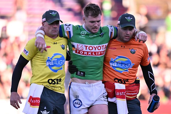 Raiders backrower Hudson Young suffered a season-ending injury in Canberra’s round 20 win over South Sydney.