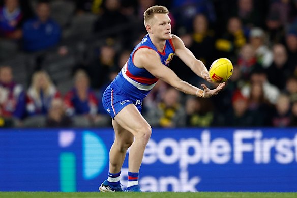 Adam Treloar was subbed out of the game against Richmond.