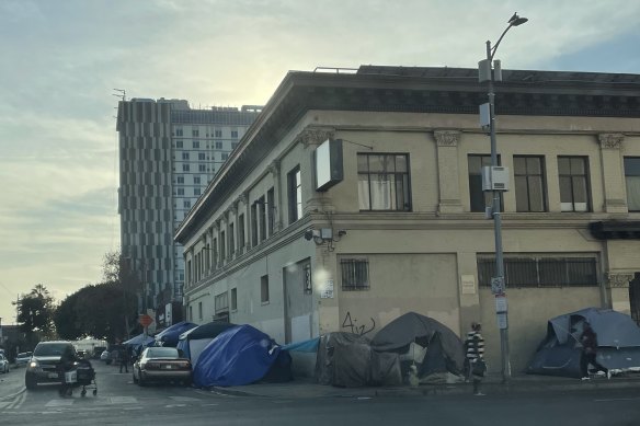 Some estimates put Skid Row’s homeless population at 5000.