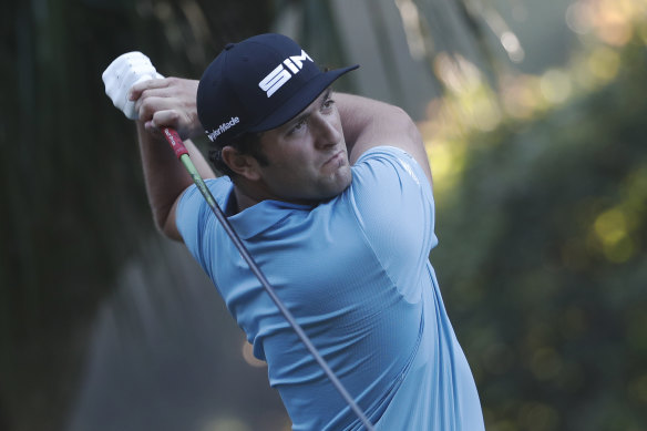In the lead: Jon Rahm has a chance to go world No.1 with victory at Muirfield.