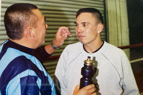 Boris Tszyu with his son, Kostya.