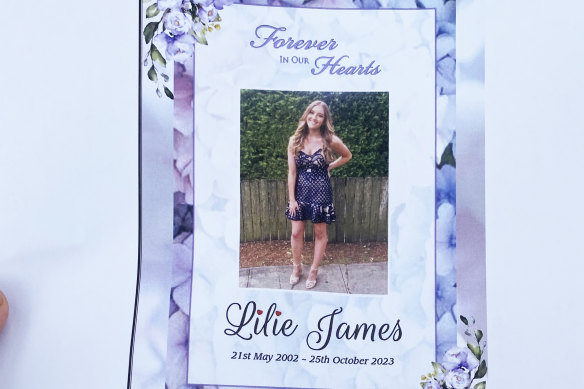 Lilie James’ funeral service was held at her former school, Danebank.