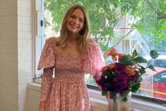 “Lovely sunroom”: Meg Kanofski at home in her inner Sydney flat.