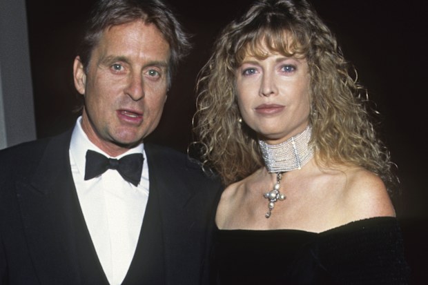Michael Douglas and Diandra Douglas circa 1990 in New York City.