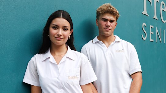Freshwater High school captains Sebastian Rayel and Sophie Rawstorne.