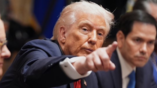 US President Donald Trump was completely in his element during the question and answer session with journalists.