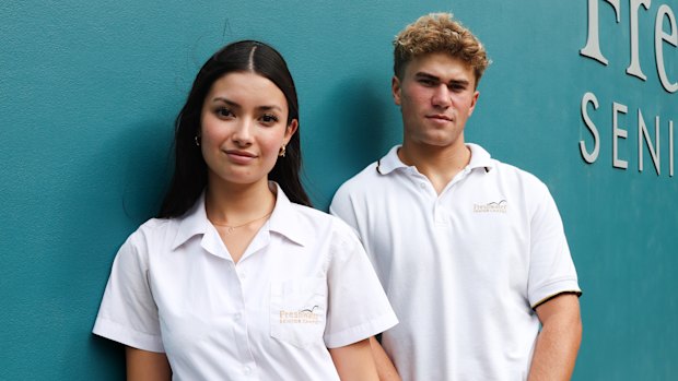 Freshwater High school captains Sebastian Rayel and Sophie Rawstorne.