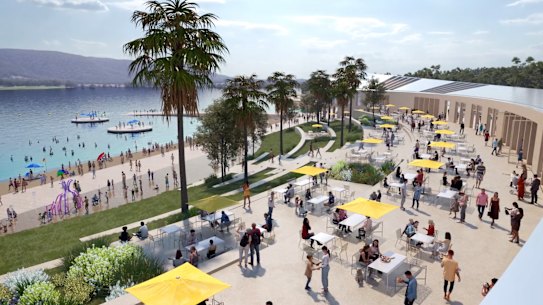 Artist’s impression of Western Sydney Lakes near Penrith.