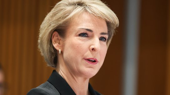 Attorney-General and Minister for Industrial Relations Michaelia Cash during a Senate estimates hearing.