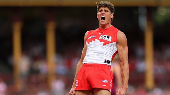 Playing with pride: Sydney’s Charlie Curnow.