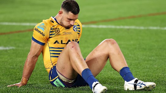Dejected back-rower Ryan Matterson after the grand final loss.