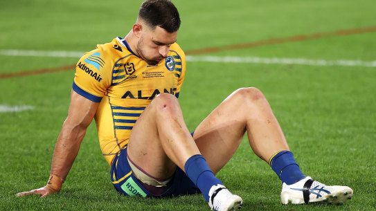 Dejected backrower Ryan Matterson after the grand final loss.