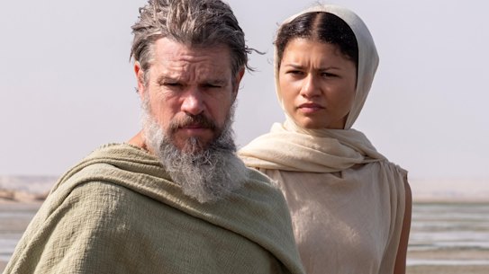 Matt Damon as Odysseus and Zendaya as his protector, the Greek goddess Athena.
