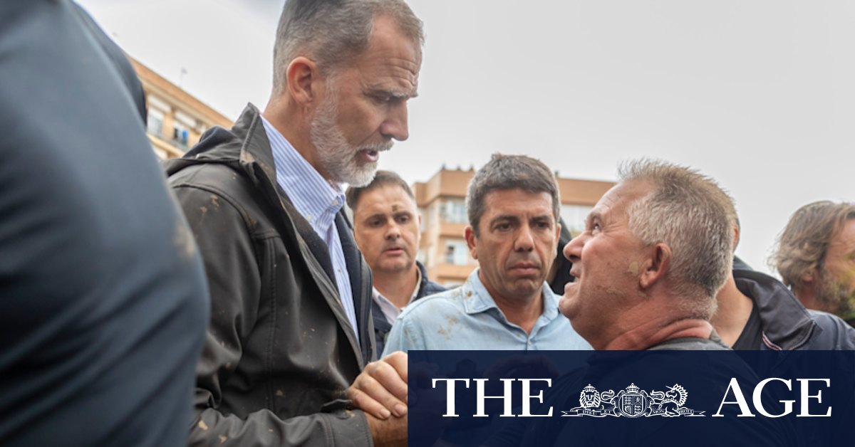Mud hurled at King Felipe of Spain as he visits flood-ravaged areas