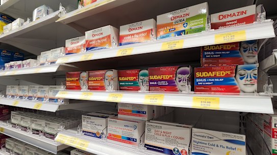 More than 125 products containing phenylephrine are approved for Australian shelves.