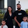 Kunal and Binita Kapoor purchased a house in Catherine Field, a suburb that’s seen significant house value growth in 20 years, Cotality data shows. Pictured with sons Noah and Liam.