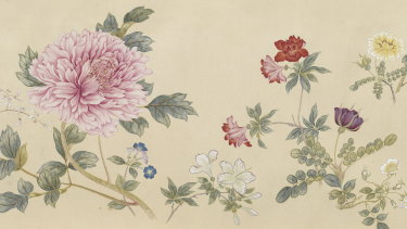 Wang Chengpei's Spring fortune collected in a brocade (detail) from the Qing dynasty 1644–1911.