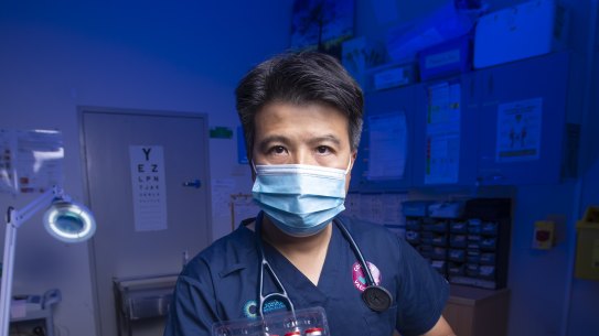 Dr Bernard Shiu and his employees are ready to administer the COVID-19 vaccine to patients at their Geelong clinic from Monday.