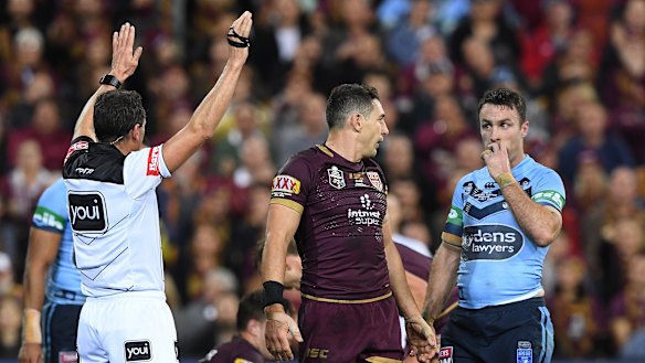 Big decision: James Maloney is marched for ten.