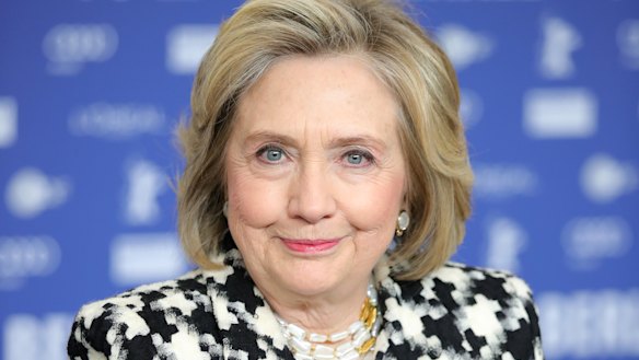 Former US secretary of state Hillary Clinton at a news conference for the film Hillary during the 70th International Film Festival Berlin.