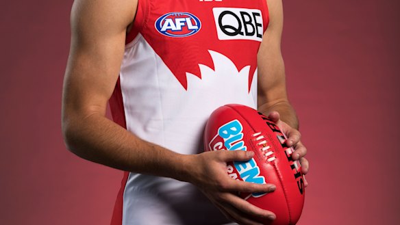 The Opera House sits in the heart of the Sydney Swans' AFL guernsey.