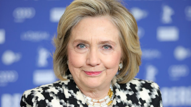 Former US secretary of state Hillary Clinton at a news conference for the film Hillary during the 70th International Film Festival Berlin.