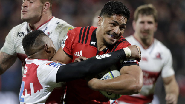 Back-to-back: Wallabies back rower Pete Samu clinched a second Super Rugby title with the Crusaders last week. 