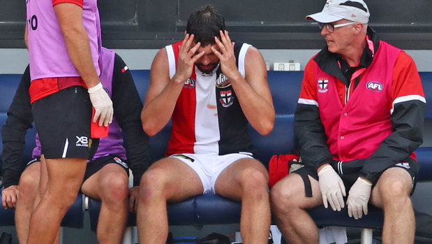 St Kilda player Paddy McCartin has a history of concussion.