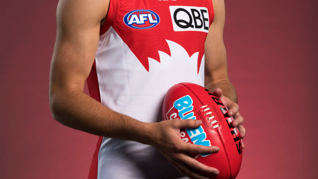 The Opera House sits in the heart of the Sydney Swans' AFL guernsey.