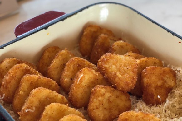 Hash browns become inedible after being left in the bain marie too long.