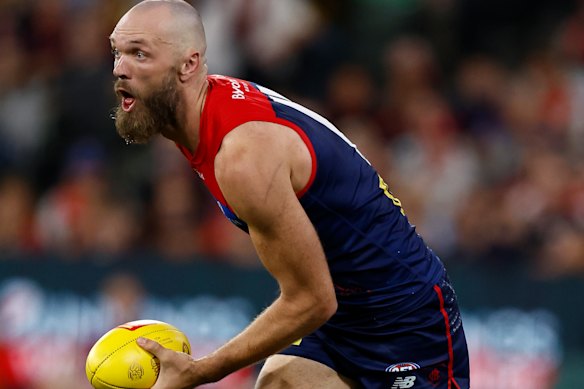 Max Gawn leads Melbourne to victory against Richmond.